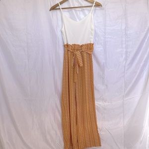 White and Orange Pantsuit